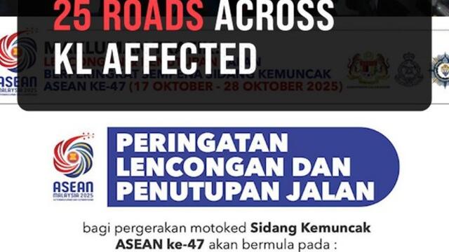 Police announce full road closures, diversions for 47th Asean Meeting