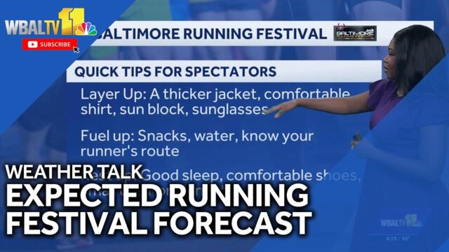 Weather Talk: Baltimore Running Festival forecast
