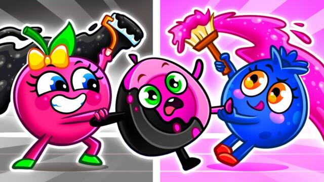Pink vs Black Baby Challenge 💖🖤 Learn Colors for Kids 🌈 Kids' Songs and Nursery Rhymes