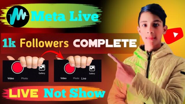 Meta live 1k followers complete par live not🚫 Show || How to go live on Meta Live || Problem Solved