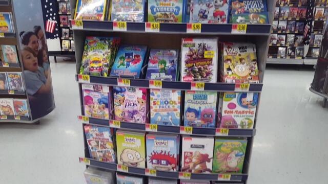 Shopping at Walmart for Movies during a Snowstorm - Blu-Rays DVDs TV shows Nickelodeon Disney