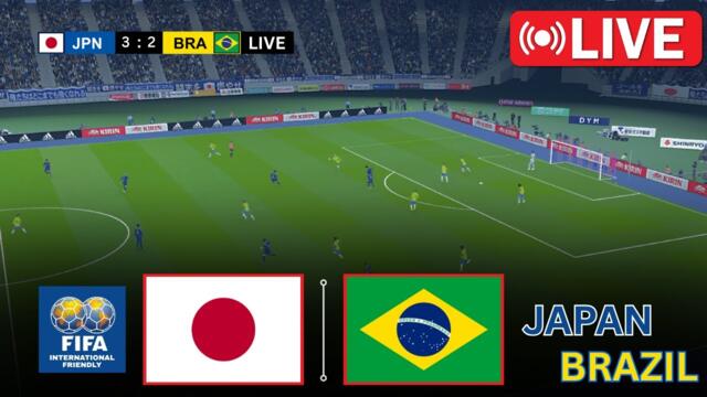 JAPAN vs BRAZIL LIVE | International Friendly Football Match 2025 | Watch Along Full Match