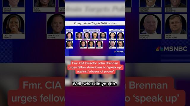 Fmr. CIA Director John Brennan urges fellow Americans to 'speak up' against 'abuses of power'