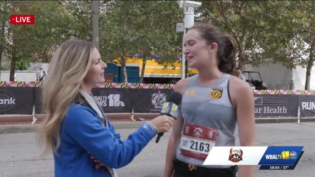 LIVE: Watch when the women's winner of the Baltimore Marathon crosses the finish line