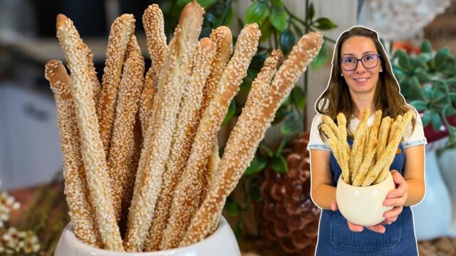 Домашни хрупкави ГРИЗИНИ по-добри от купешките | Вкусни рецепти с Таня