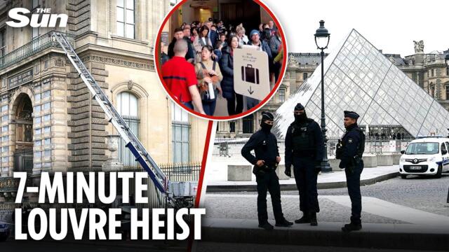Chainsaw gang steal Napoleon jewellery worth millions from Louvre in brazen 7-MINUTE raid