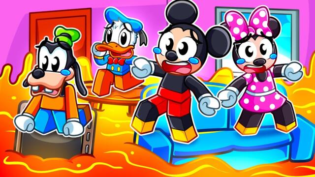 Roblox FLOOR IS LAVA With Mickey Mouse & Goofy