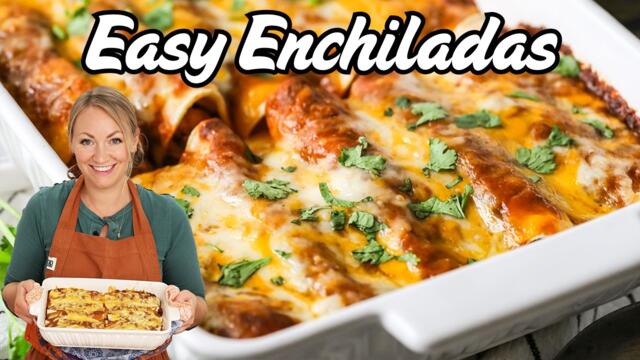 4 Ingredient EASY Chicken Enchiladas