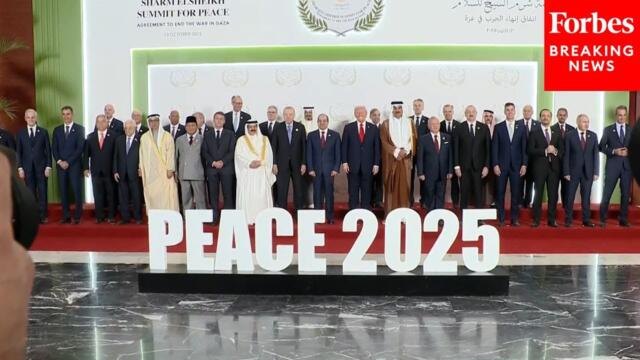 JUST IN: President Trump Meets With World Leaders And Takes A Photo At A Peace Summit In Egypt