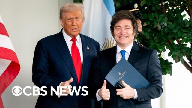 Trump hosts Argentine President Javier Milei after U.S. agrees to $20 billion bailout for country