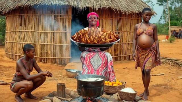 Simple & Expensive Village Breakfast on A Peaceful Rainy Day🌦In Our African Traditional Village Home