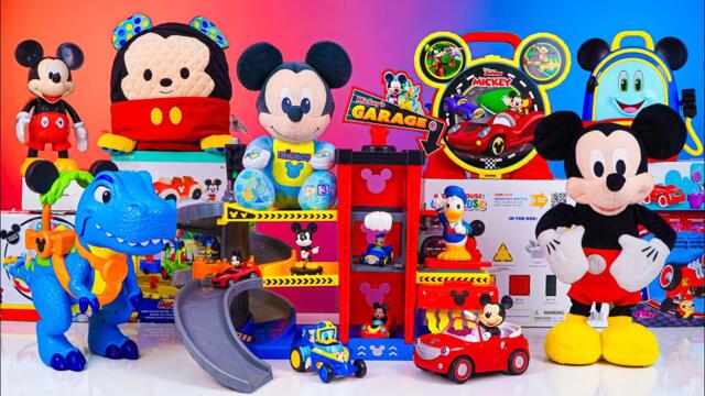 Satisfying with Unboxing Disney Mickey Mouse Vehicle Race Garage Playset | Review Toys ASMR