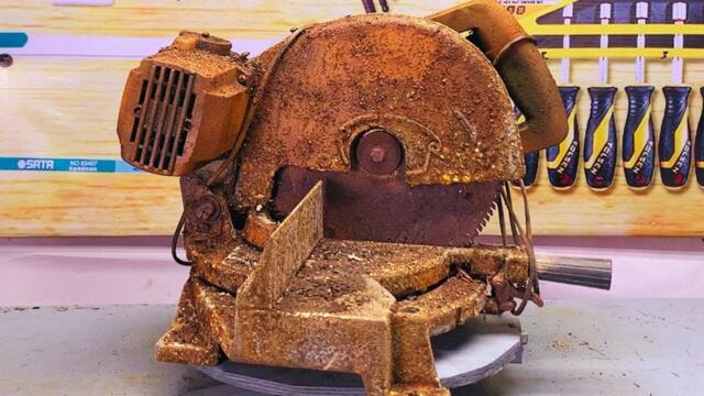 Restoration Heavily Damaged Old Desktop Multi Function Metal Cutting Machine / Metal Cutting Machine