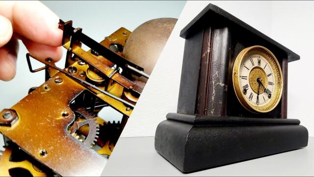 Mistreated 1904 Gilbert Antique Mantel Clock (Restoration)