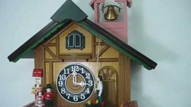 School Bell Music Cuckoo Clock (#60307)
