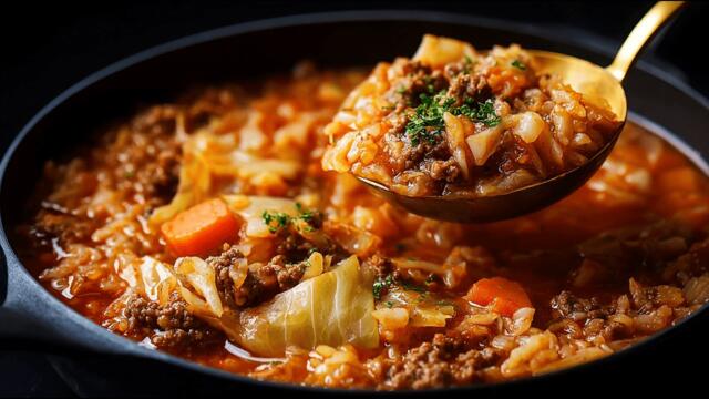 SERIOUSLY, I Could Eat This Ground Beef & Cabbage All Winter 🍲❄️
