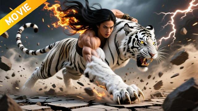 Красивата хуманоидна бяла тигрица атакува яростно, завладявайки цялата публика с бойната си мощ!