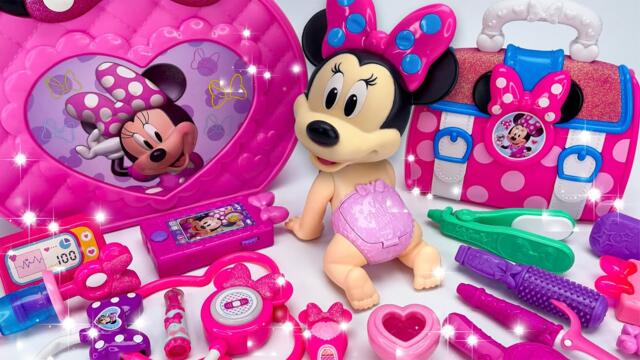 Minnie Mouse 2025🎀 Set Unboxing del maquillaje rosa de Minnie, colección de juguetes Disney