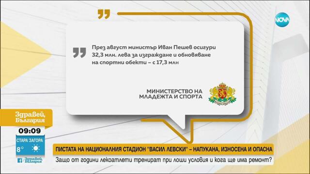 Пистата на Националния стадион - напукана, износена и опасна за спортистите