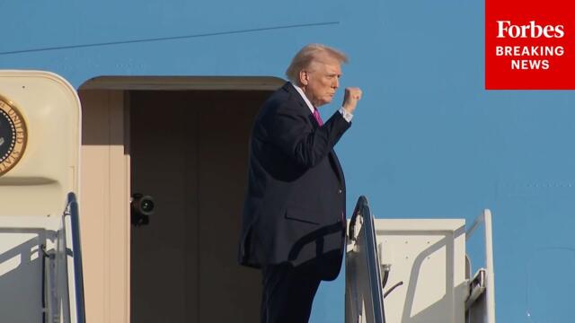 BREAKING NEWS: President Trump Departs JBA On Air Force One En Route To Palm Beach, Florida