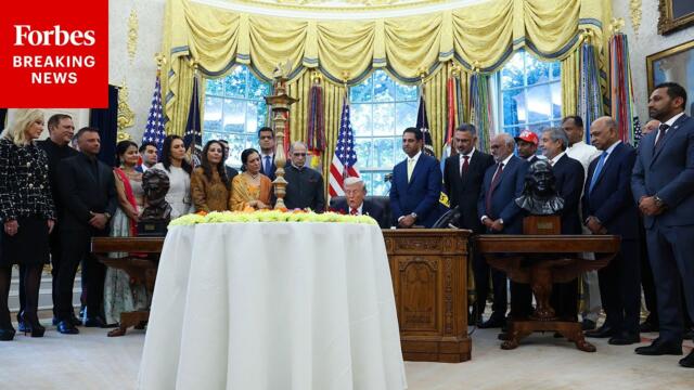 BREAKING NEWS: President Trump Holds A Diwali Event In The Oval Office