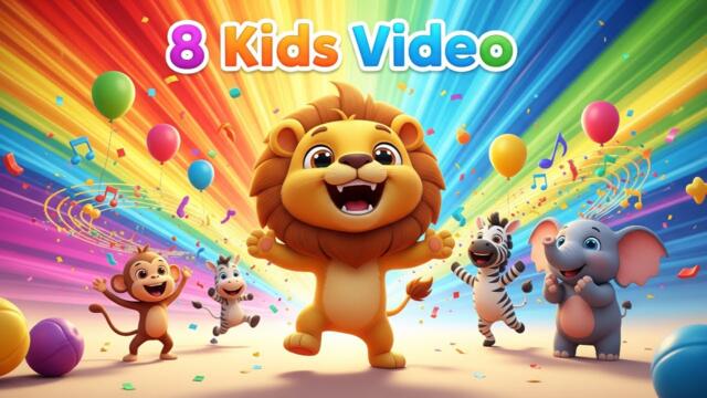 Top 8 Colorful Kids Songs 🌈 | Dance, Laugh & Learn with Baby Bunny and Friends
