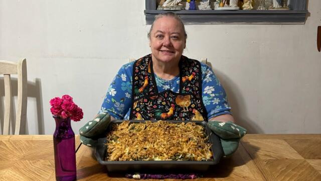 Mamaw’s new green bean casserole!