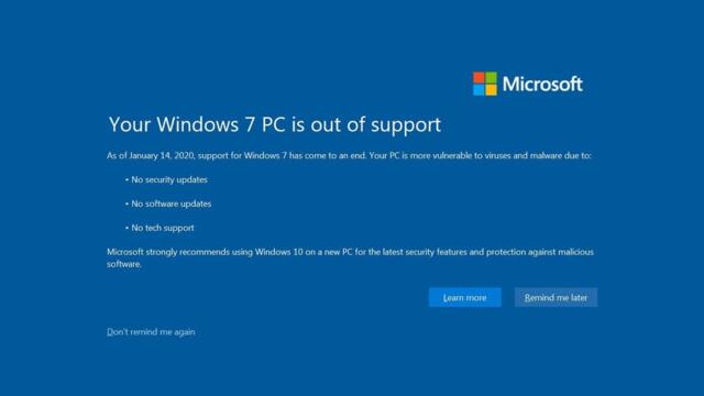 Every Windows End of Support message (OUTDATED)