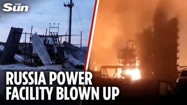 Ukrainian drones DESTROY Russian power substation in Belgorod with HIMARS rockets