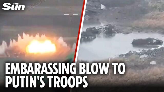 Putin's bungling troops get stuck in MUD in botched attack on Ukraine frontline
