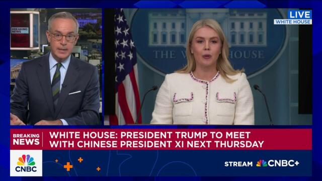 White House says President Trump to meet with Chinese President Xi next Thursday