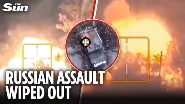 Ukraine's ghost kamikaze drones wipe out Putin's huge mechanised assault unit in Volodymyrivka