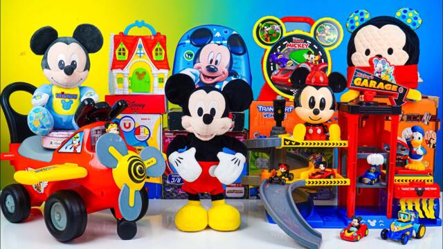 Satisfying with Unboxing Disney Mickey Mouse Vehicle Race Garage Playset | Review Toys ASMR