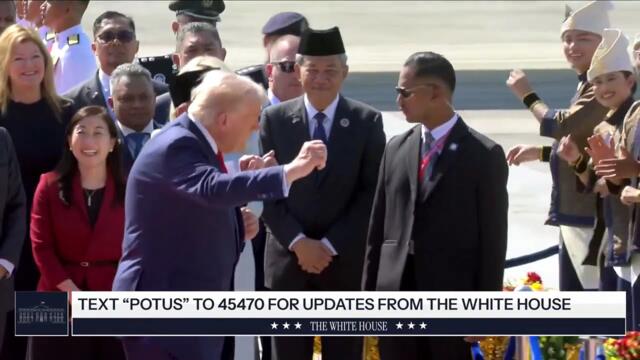 President Trump Arrives in Kuala Lumpur, Malaysia