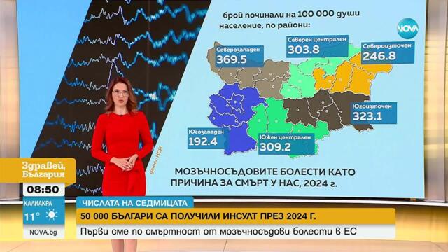 „Числата на седмицата“: Смъртността от мозъчносъдови болести у нас - над 4 пъти по-висока от среднат