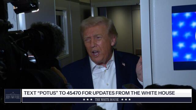 President Trump Gaggles with Press on Air Force One, Oct. 24, 2025
