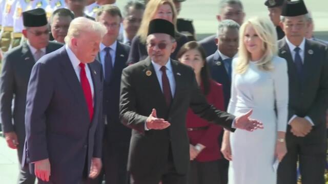 President Trump Arrives At First Stop in Asia Tour, in Malaysia