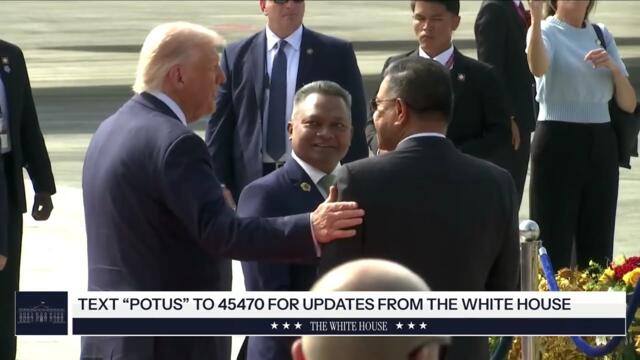 President Trump Departs Kuala Lampur, Malaysia En Route Tokyo, Japan