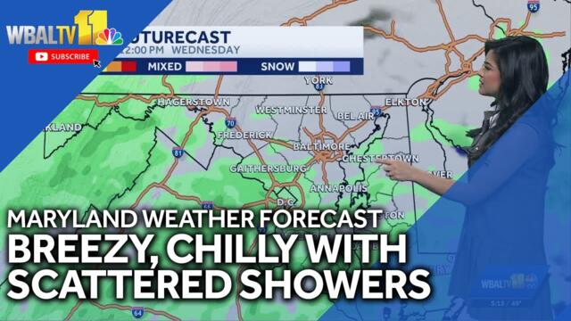 Scattered showers turn widespread Wednesday night