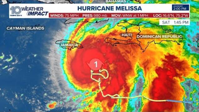 Weather Impact Live: Tracking Hurricane Melissa as it's forecast to intensify