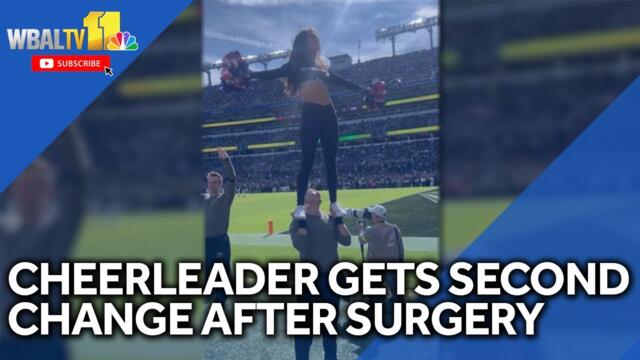 Ravens cheerleader gets another chance after surgery