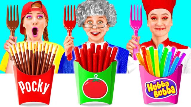 Я проти Бабусі Кулінарний Челендж Прикрась Торт | Смішні Рецепти з їжею PaRaRa Challenge