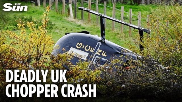 Horror helicopter CRASH kills man and injures boy in Doncaster