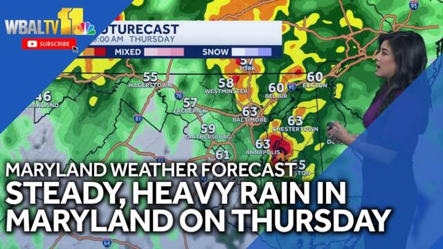 Alert Day: Periods of heavy rain and a chance of a strong storm