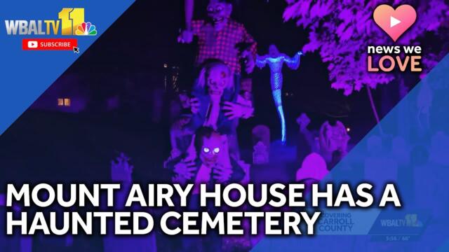 House features haunted cemetery for Halloween