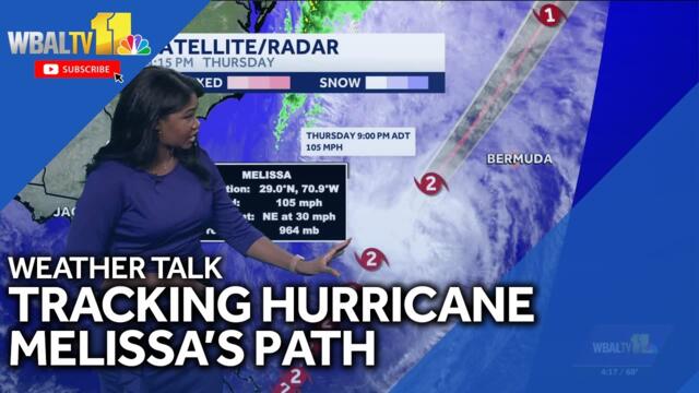 Weather Talk: Tracking Hurricane Melissa's path