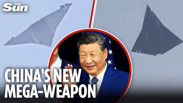 Chilling moment China tests new J-36 stealth jet in VERY public show of force