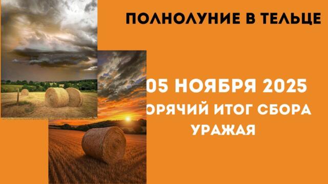 Полнолуние  в тельце 05  ноября  2025- горячие финансовые    и любовные  разборки поле сбора урожая