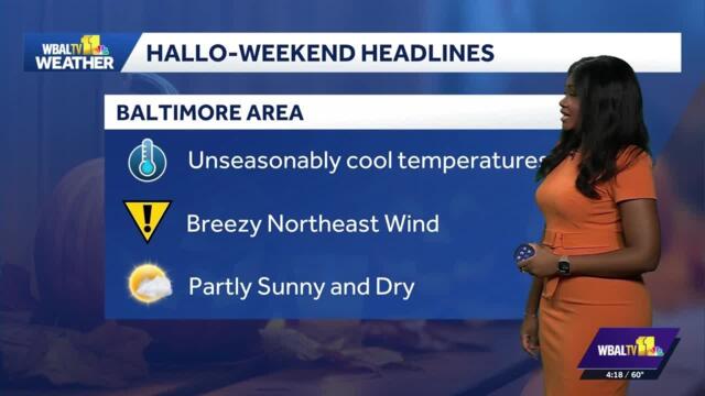Weather Talk: Dry, chilly and breezy throughout Halloweekend