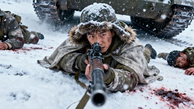Intense war film: the lone survivor soldier destroys enemy tanks with one sniper rifle